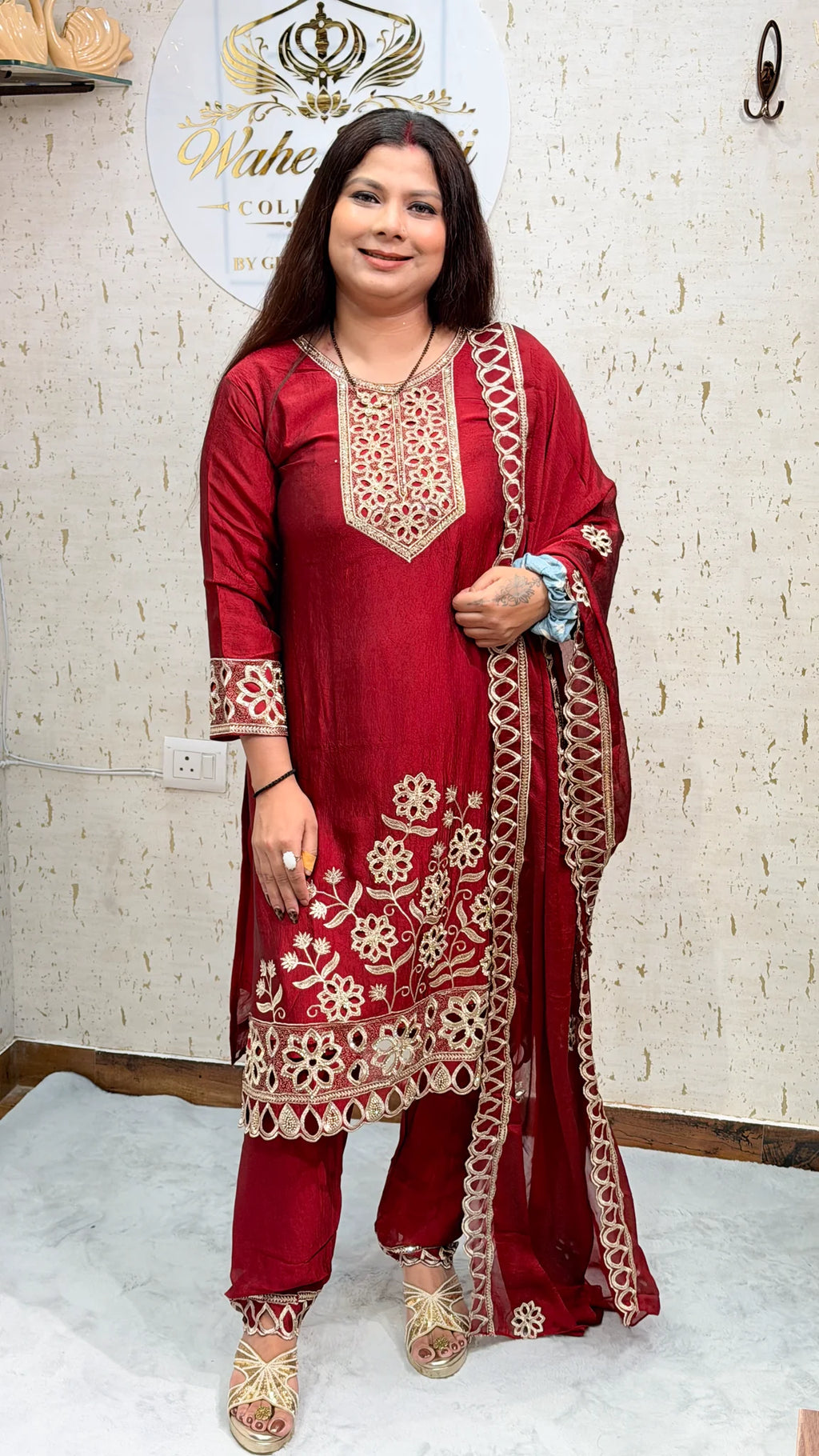 Ishita 3 Piece Maroon Suit - ishita-3-piece-maroon-suit-suit-4-img-1.webp