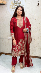 Ishita 3 Piece Maroon Suit - ishita-3-piece-maroon-suit-suit-4-img-1.webp