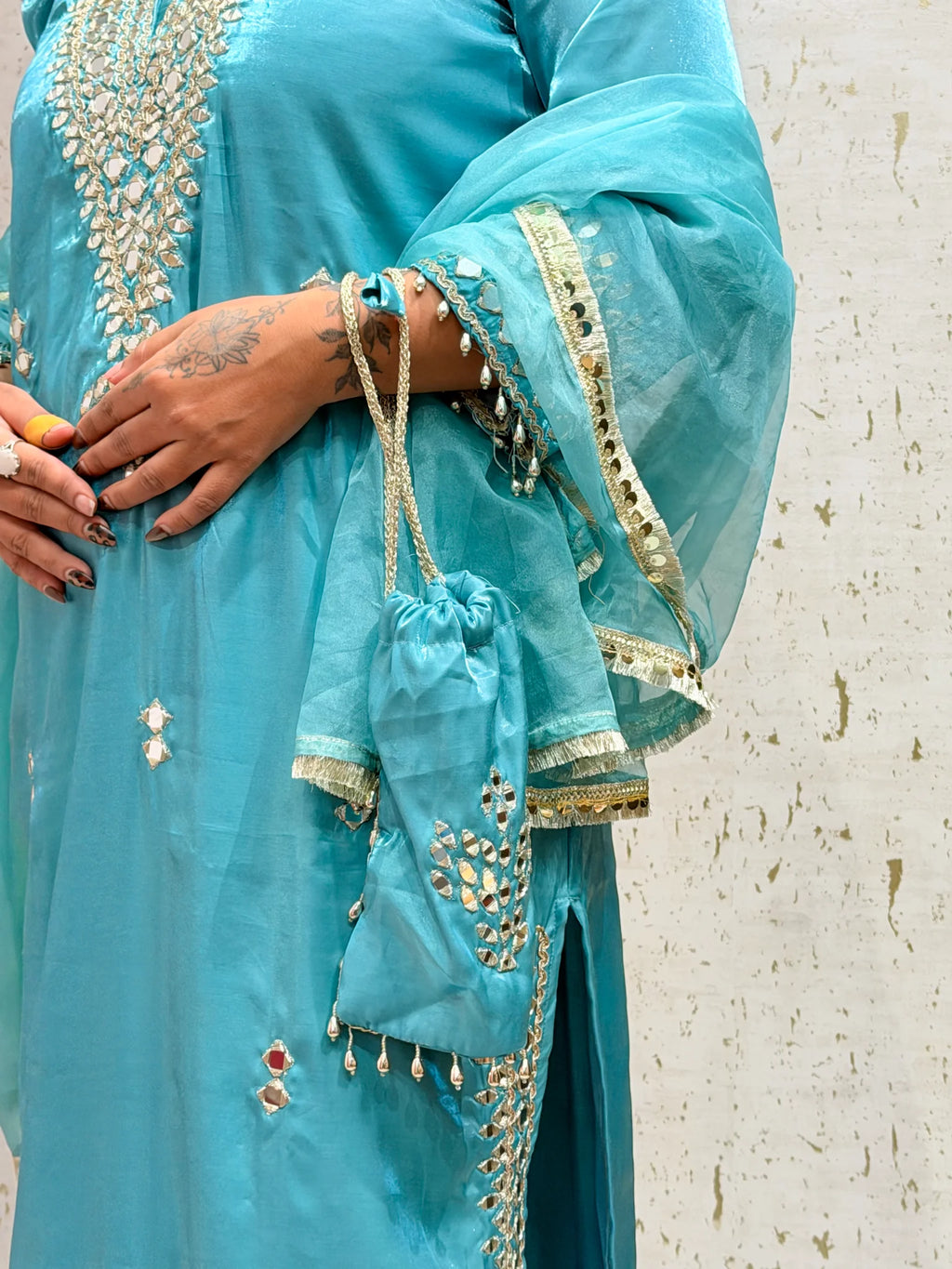Kritika 3 Piece Turquoise Suit - kritika-3-piece-turquoise-suit-suit-13-img-4.webp
