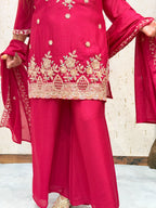 Pooja 3 Piece Rani Pink Suit - pooja-3-piece-rani-pink-suit-suit-8-img-3.webp
